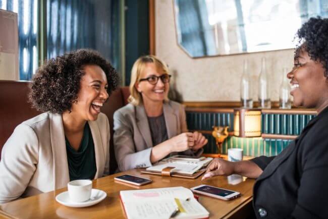 Business women networking